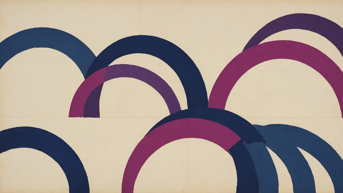 Five highlighted segments along a dramatic arc on a warm cream manuscript background